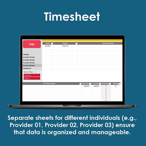 Service Providers Timesheet